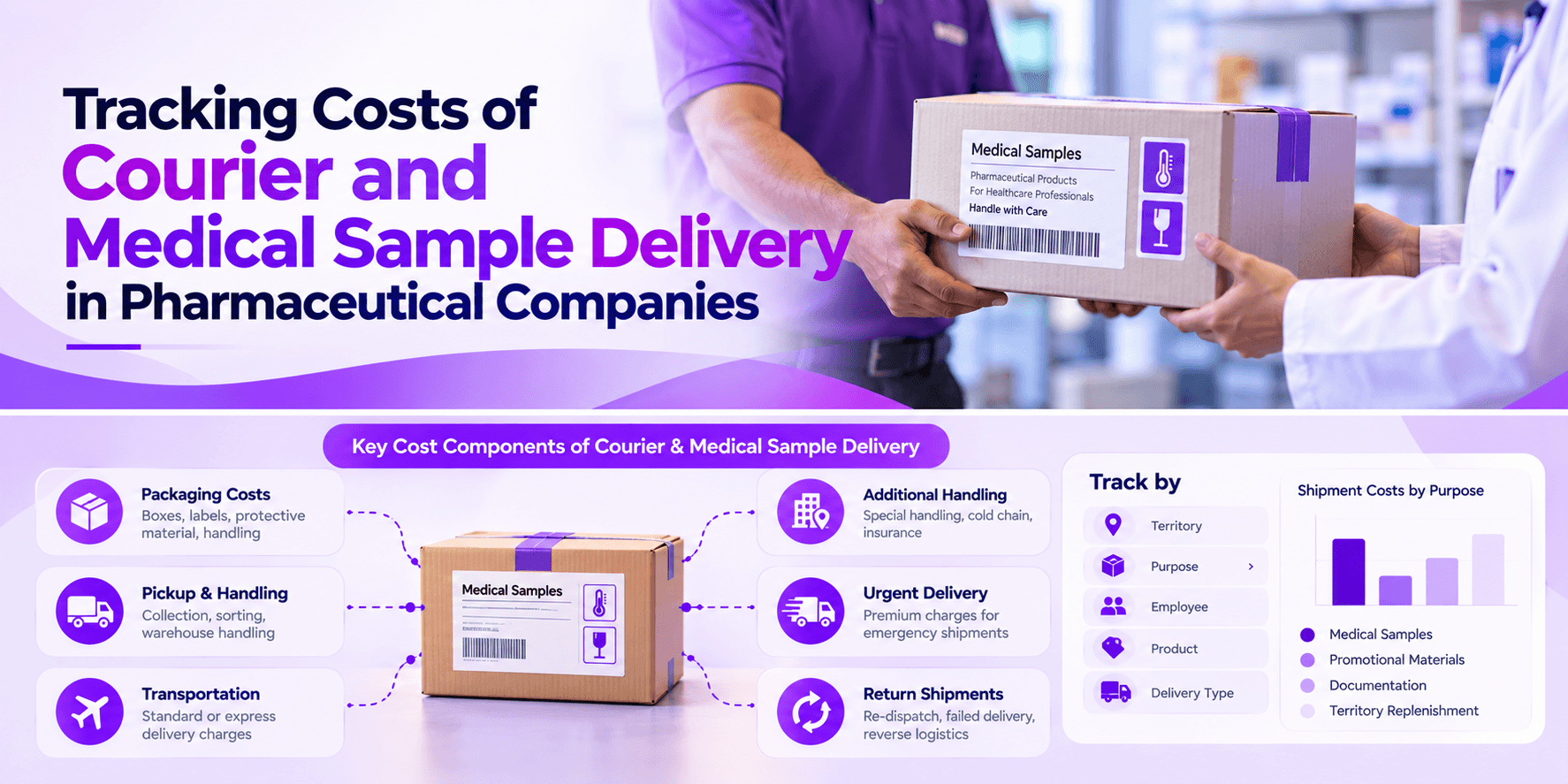 Tracking Costs of Courier and Medical Sample Delivery in Pharmaceutical Companies